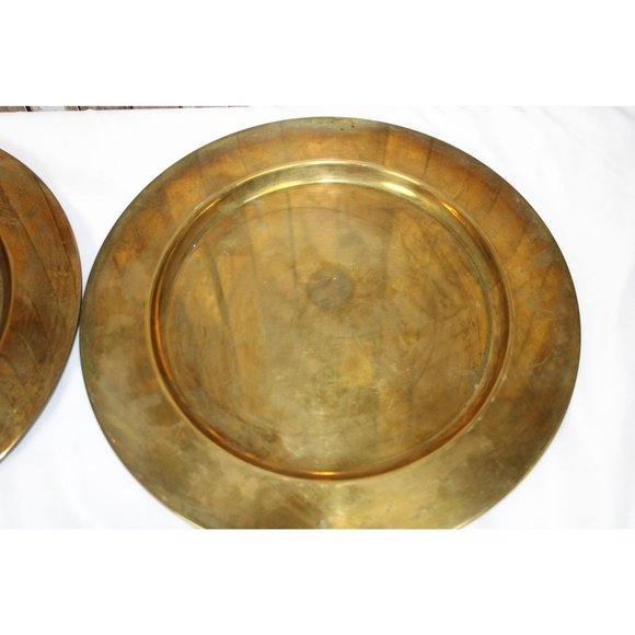 (4) Denmark Brass Chargers - Picture 12 of 16